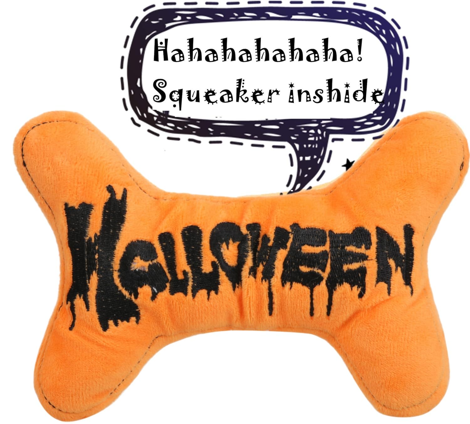 EXPAWLORER Halloween Hundespielzeug – Quietschendes Plüschtier Mit Knisterpapier, Ungefüllt