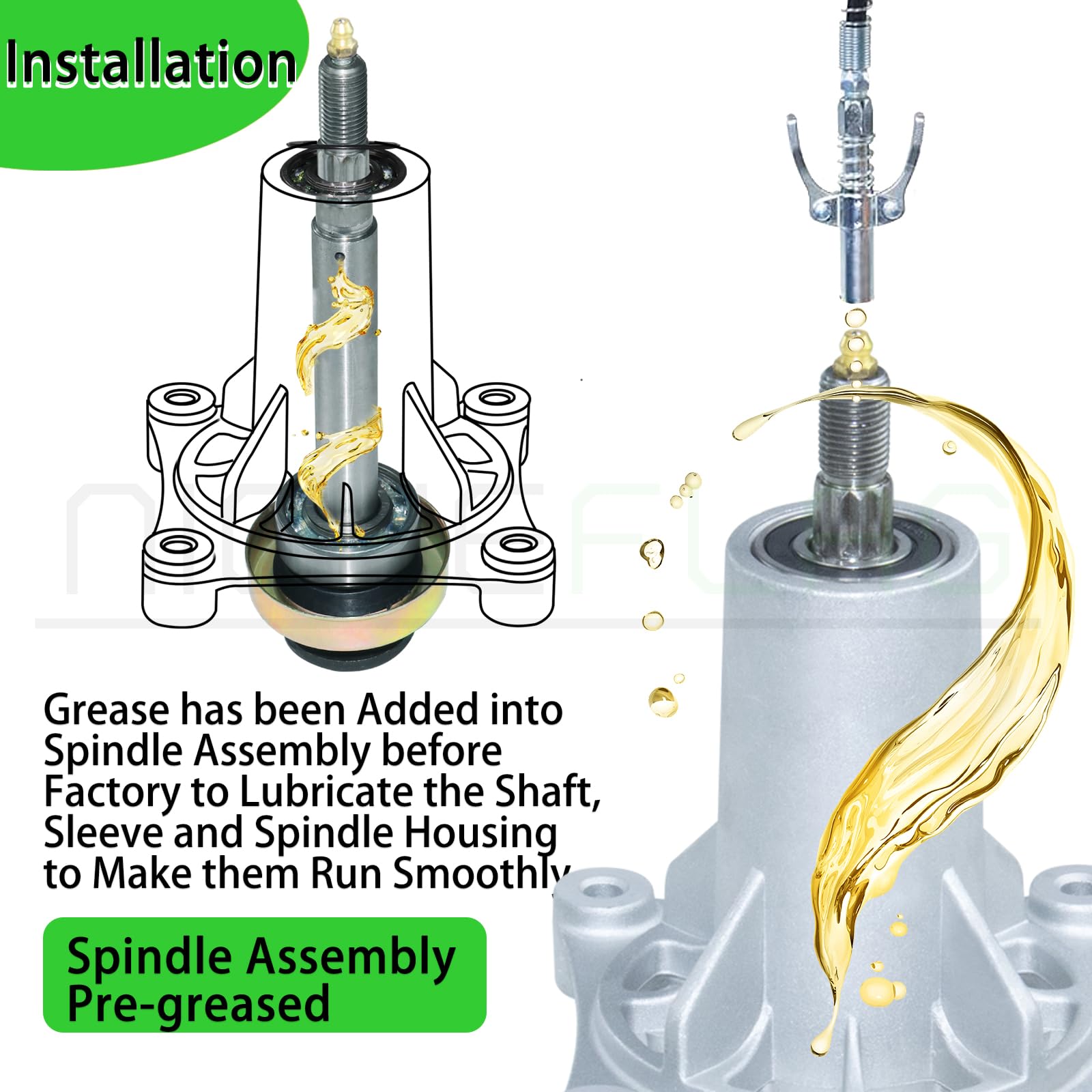 Amazon.com : NICHEFLAG 587819701 Spindle Assembly Kit Pre-Greased