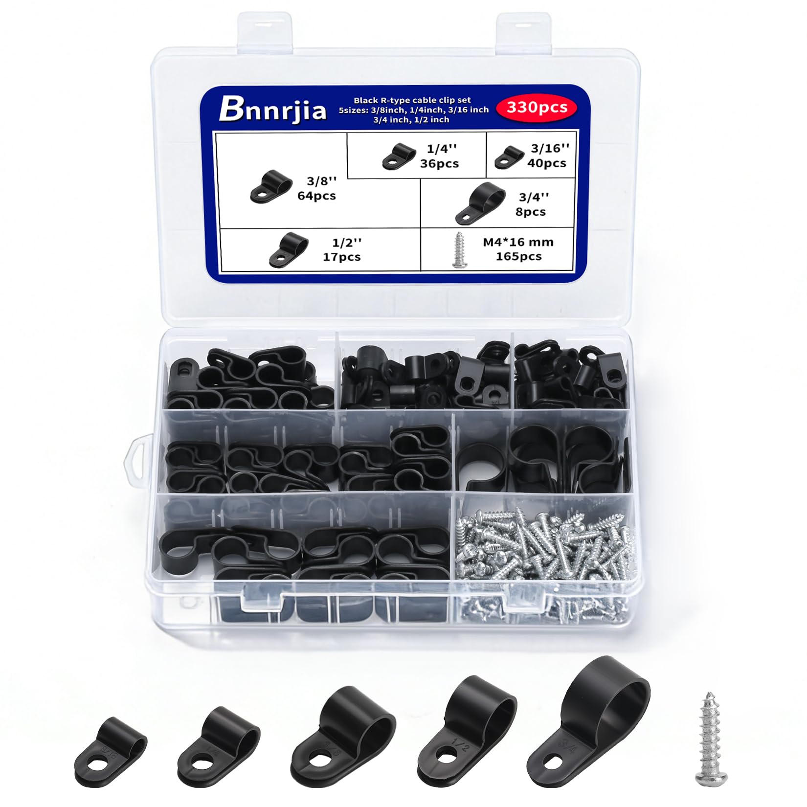 330 Cable Clips - Organize Wires & Cables -1