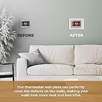 Vista 4 de ANTOBLE THP2400A1027W - Placa trasera de placa de pared para termostato, color blanco, compatible con termostato Honeywell