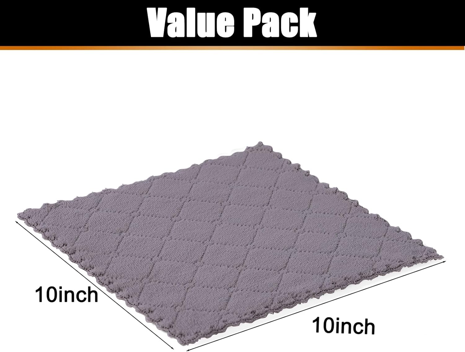 Mordimy 12 Pack Kitchen Cloths Dish Towels (10" x 10", Grey & Green), Super Soft and Absorbent Dish Cloths, Coral Velvet Microfiber Cleaning Cloth, Nonstick Oil Fast Dry Dishcloths - Image 5