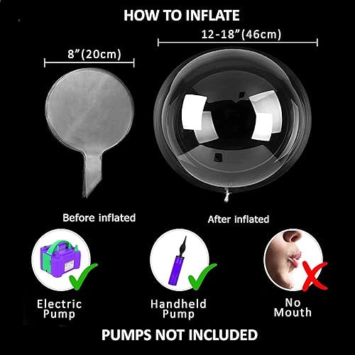 Miniatura 3 de Lightsfever Rainbow colors LED light up balloons, 6pc LED Light up Balloon with sticks, stands and batterys, centerpieces for party no helium Arcoír