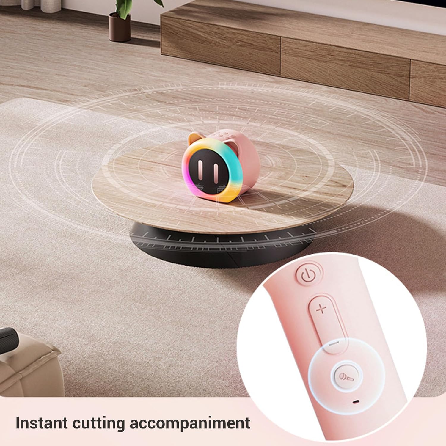 Luocute Mini Karaoke Machine, Portable Speaker with 2 Wireless Microphones for Kids and Adults, Clear Stable Sound, Compact Design, Memory Card Playback