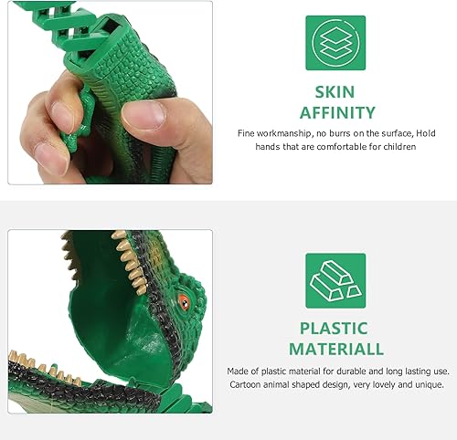 Miniatura 5 de 2PCS Hungry Dinosaur Grabber Hungry Dino Grabber Juguetes de plástico Dinosaurio Hand Puppet Toys Small Dino Figura Dinosaurio Hand Puppet Toys