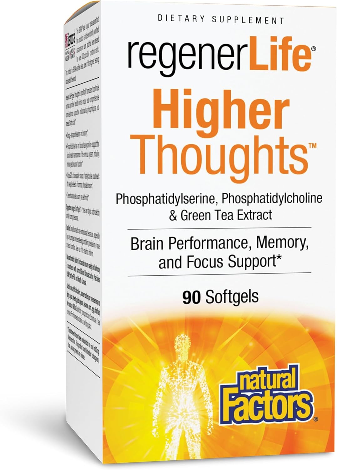 Natural Factors Higher Thoughts - Supports Cognitive & Cardiovascular Health* - Fish Oil, Fatty Acids, EPA, DHA & More - 90 Softgels