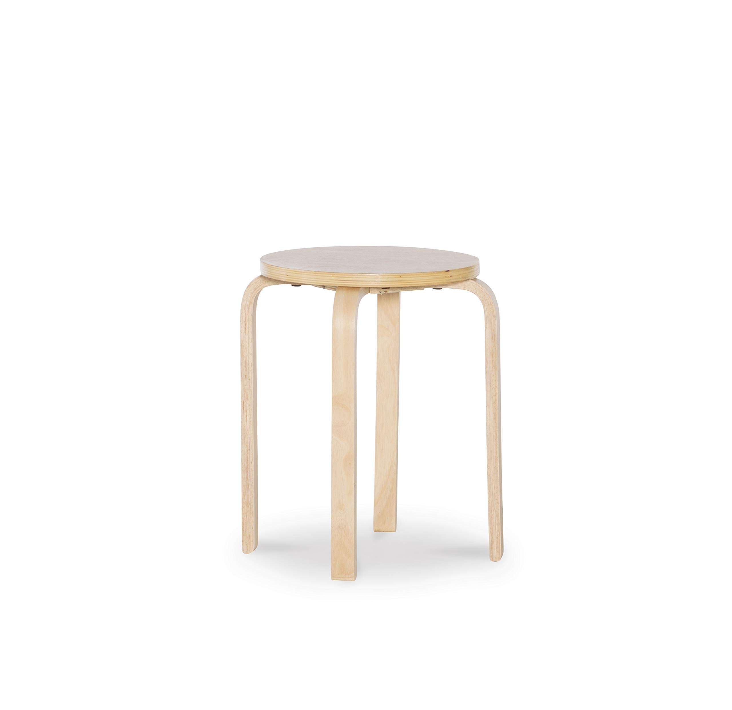 Jenna Natural Round 17.75" Stacking Stool, Set of 4 by Linon