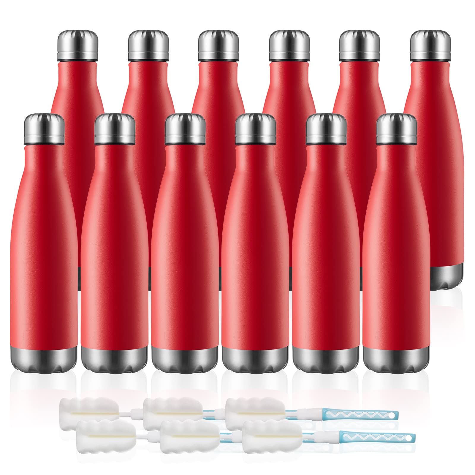 Amazon.com: MEWAY 17oz Sport Water Bottle 12 Pack Vacuum Insulated ...