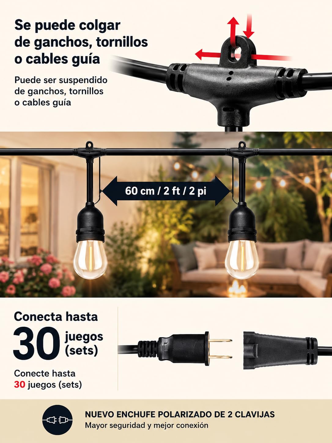 Feit Electric 48 ft. LED String Lights - Amazon.com