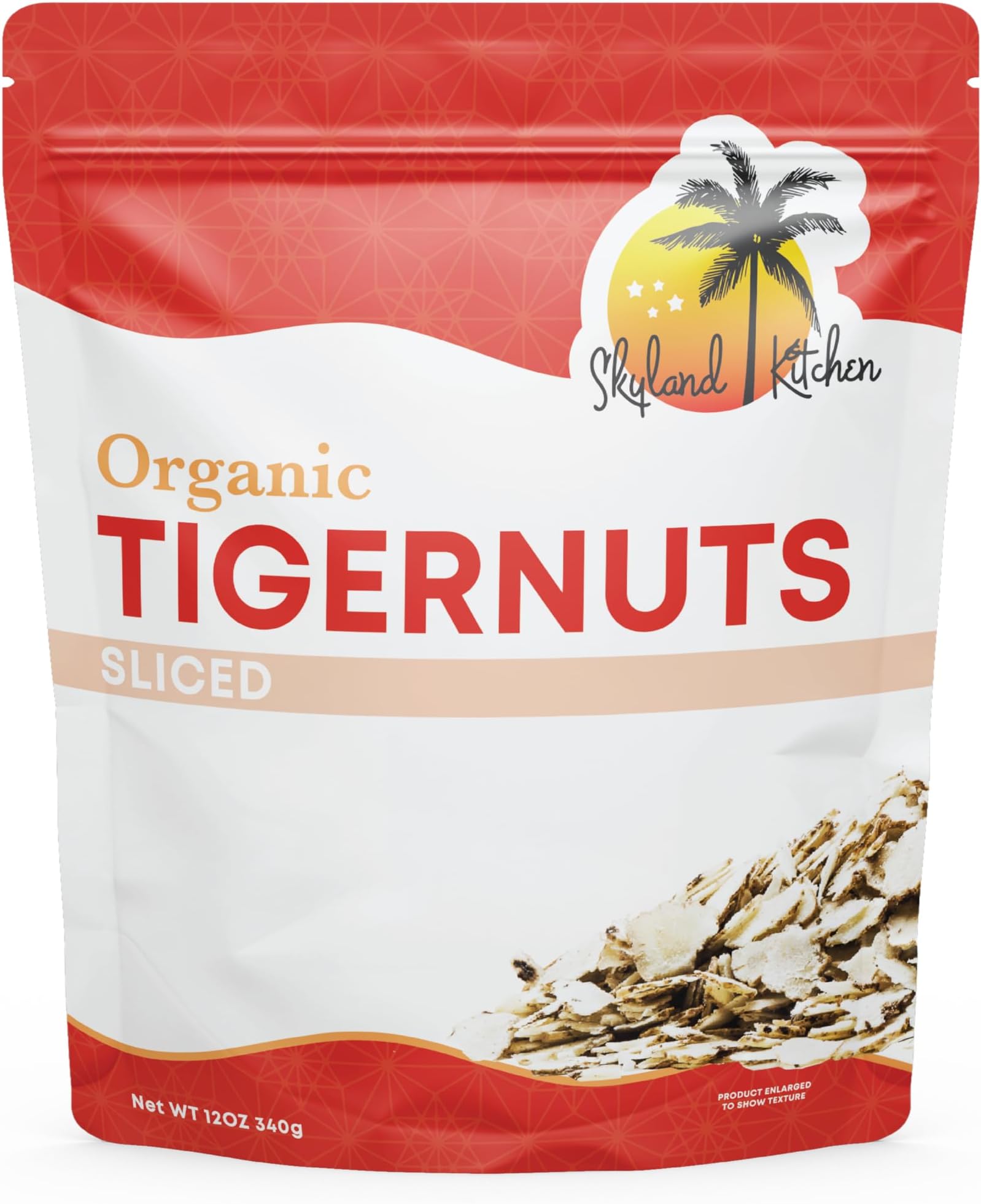 Organic Sliced Tigernuts 12oz, Nut-Free, Raw Snack, Gluten-Free, Vegan, Paleo Friendly, High Fiber, Non-GMO