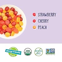 Vista 3 de YumEarth Snacks de frutas orgánicas (paquete de 35) – Paquetes de aperitivos de 0.7 onzas, aptas para alérgicos, sin gluten, sin OMG, sin tintes
