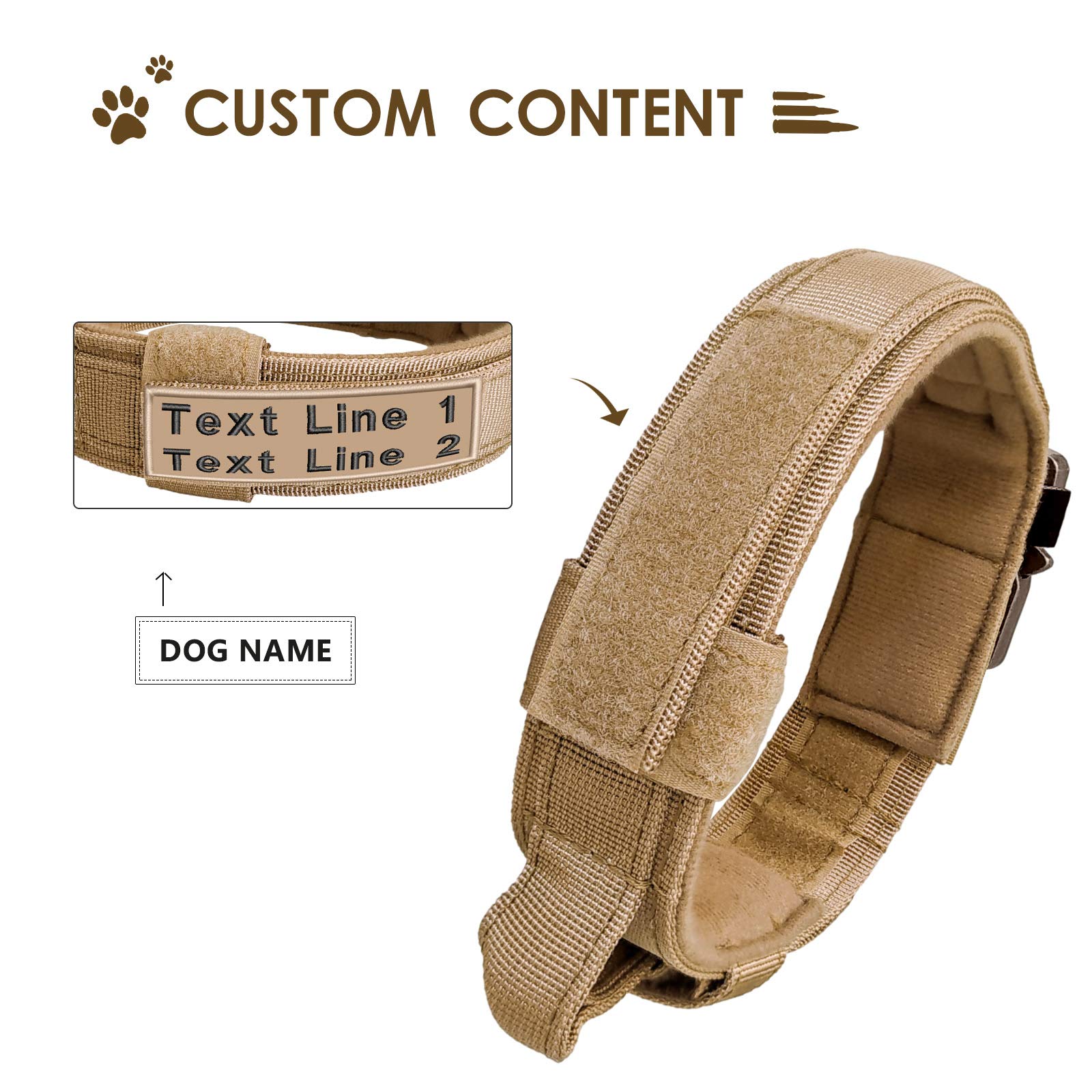 Taktisches Hundehalsband – 3,8 Cm Breit, Verstellbar, Mit Griff, Für Mittelgroße & Große Hunde