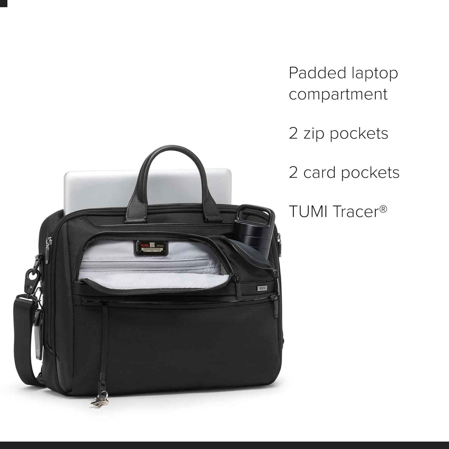 TUMI - Alpha Large 17" Laptop Briefcase - Professional Briefcase for Commute or Travel - Padded Compartment Fits 17" Screen