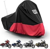 Vista 13 de KEMIMOTO Funda para motocicleta 420D resistente al agua, compatible con los modelos Softail Dyna, Standard Heritage Classic 114 Shadow Cruiser