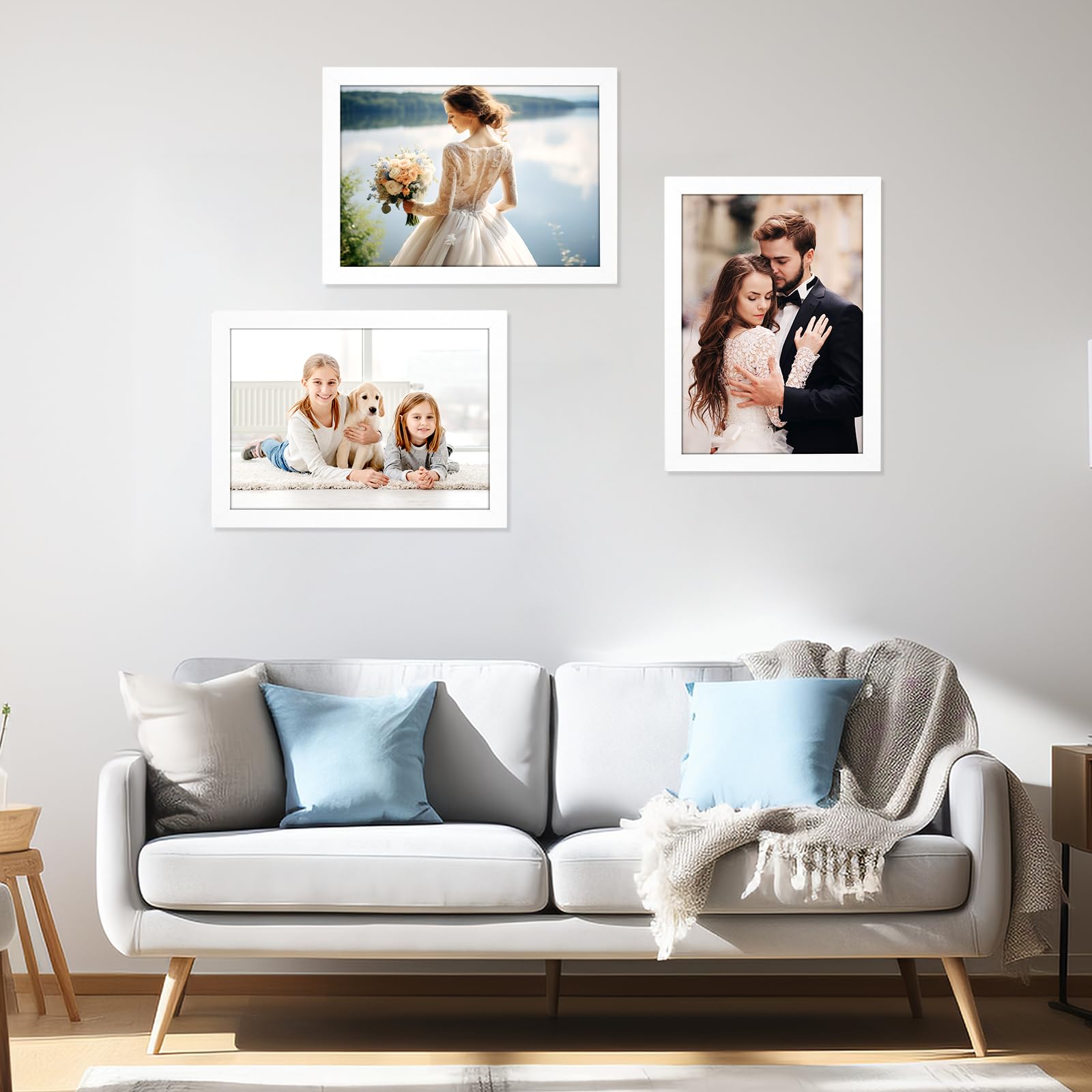 Auauraintt 2 Stück Bilderrahmen Kinderzeichnungen,A4 Frontöffnungs Fotorahmen,mit Halterung,Platz für über 150 Kinderzeichnungen,Ideal zum Aufbewahren und Präsentieren von Kinderzeichnungen(Weiß)