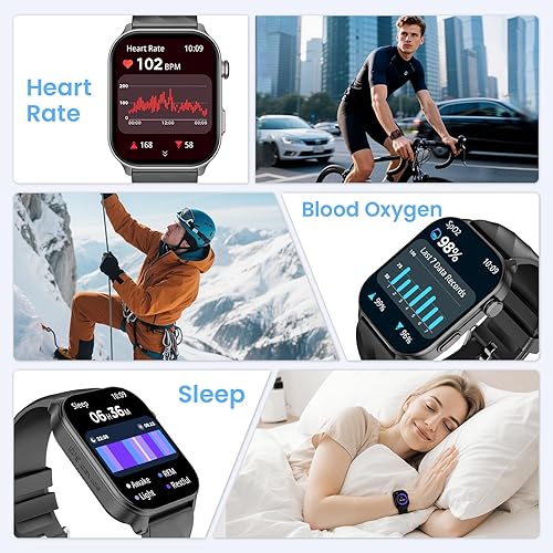 Miniatura 6 de Relojes inteligentes para hombre con GPS integrado con brújula linterna LED, rastreador de actividad física HD de 2.01 pulgadas con monitor SPO2,