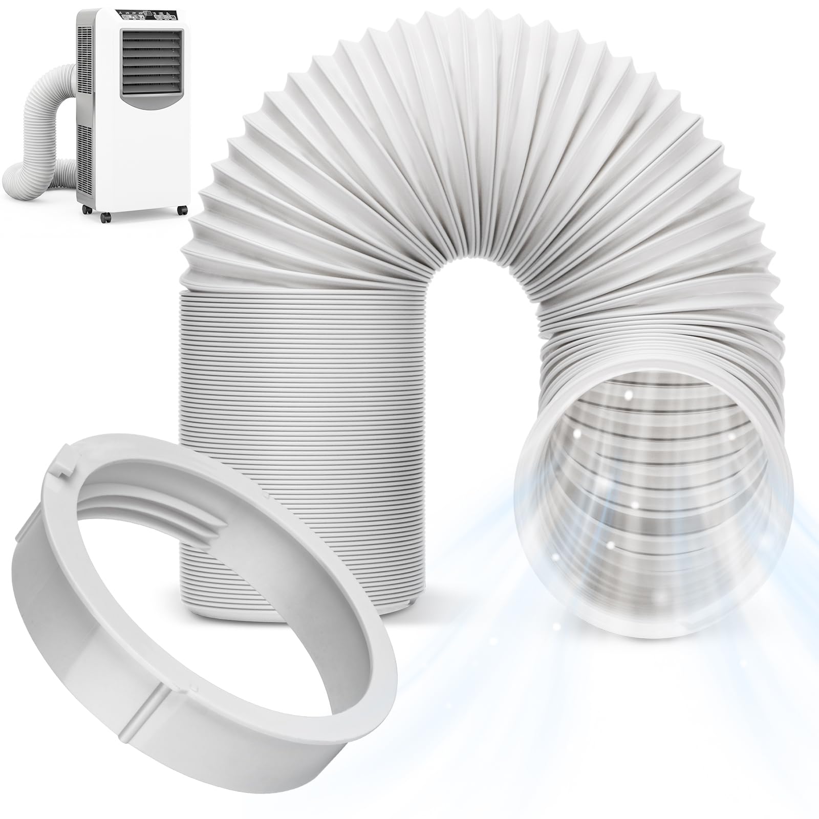 PURTEERY Portable AC Hose Kit with Adapter
