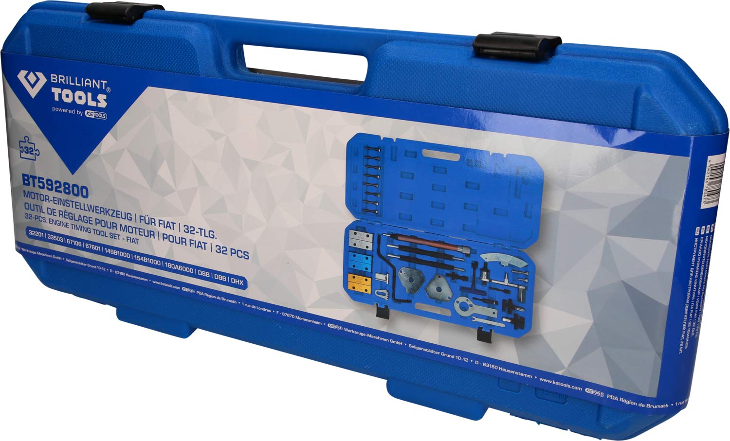 BRILLIANT TOOLS BT592800 Juego de herramientas de reglaje de motores para Fiat, Lancia [Powered by KS TOOLS]
