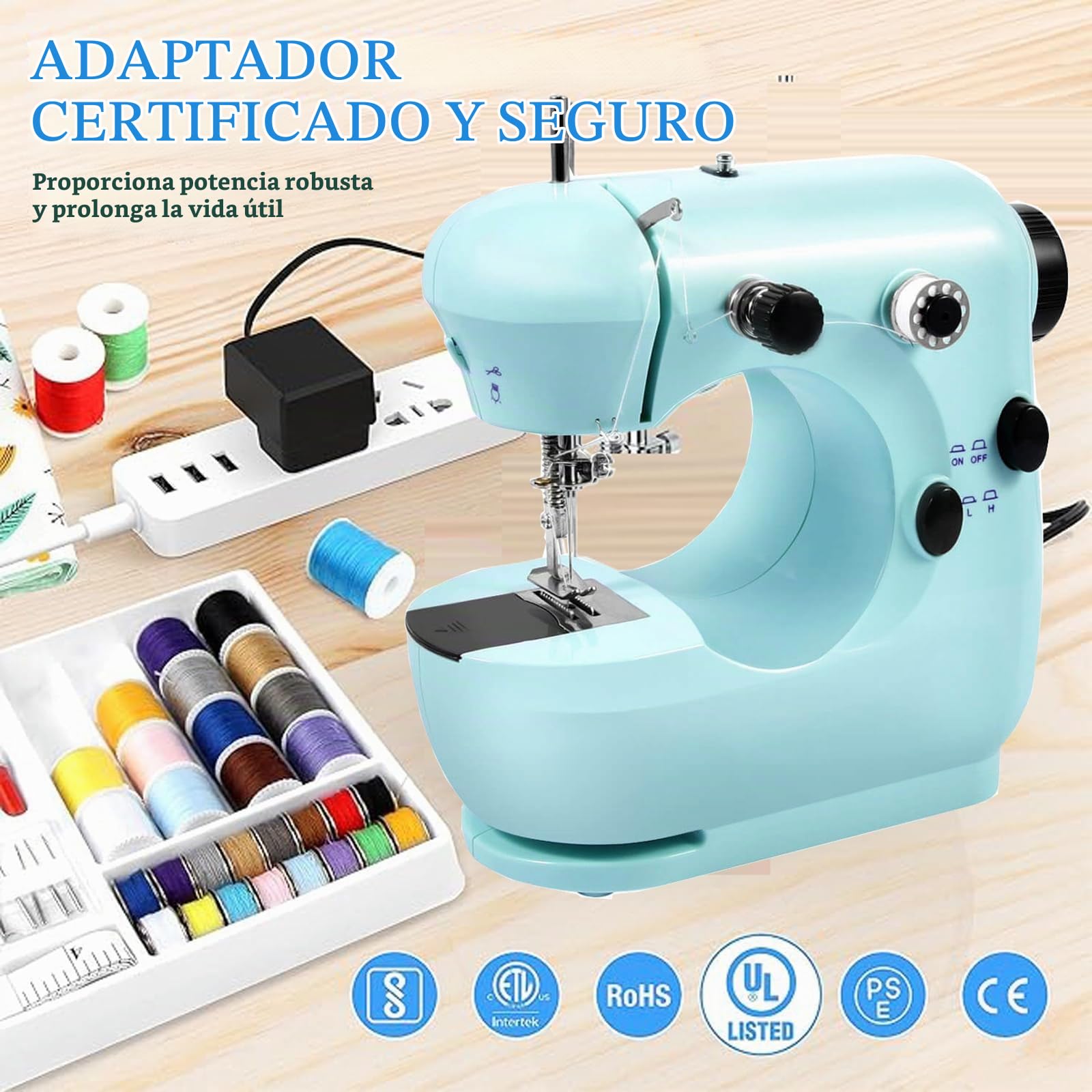 Maquina de Coser Costurero Portatil, Maquina de Coser Maquina Profesional Maquina de Cosers Prensatelas Mano Sewing Machine Maquina Cosers Manual Mini Ropa Cortinas Telas Bricolaje Viajes Casa