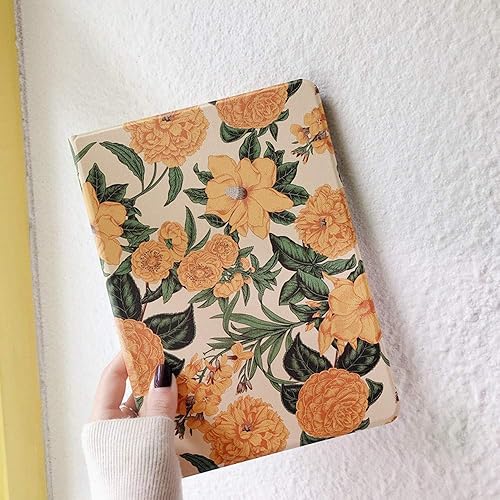 Miniatura 7 de Funda floral para iPad Mini 5 generación Mini 4, diseño de flores, de piel delgada, con portalápices, apagado y encendido automático, color B