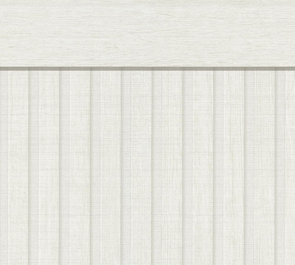 A.S. Création Non-Woven Wallpaper with Wood Effect in Cream, White – 10,05 x 0,53 m Designer Wallpaper – 399563
