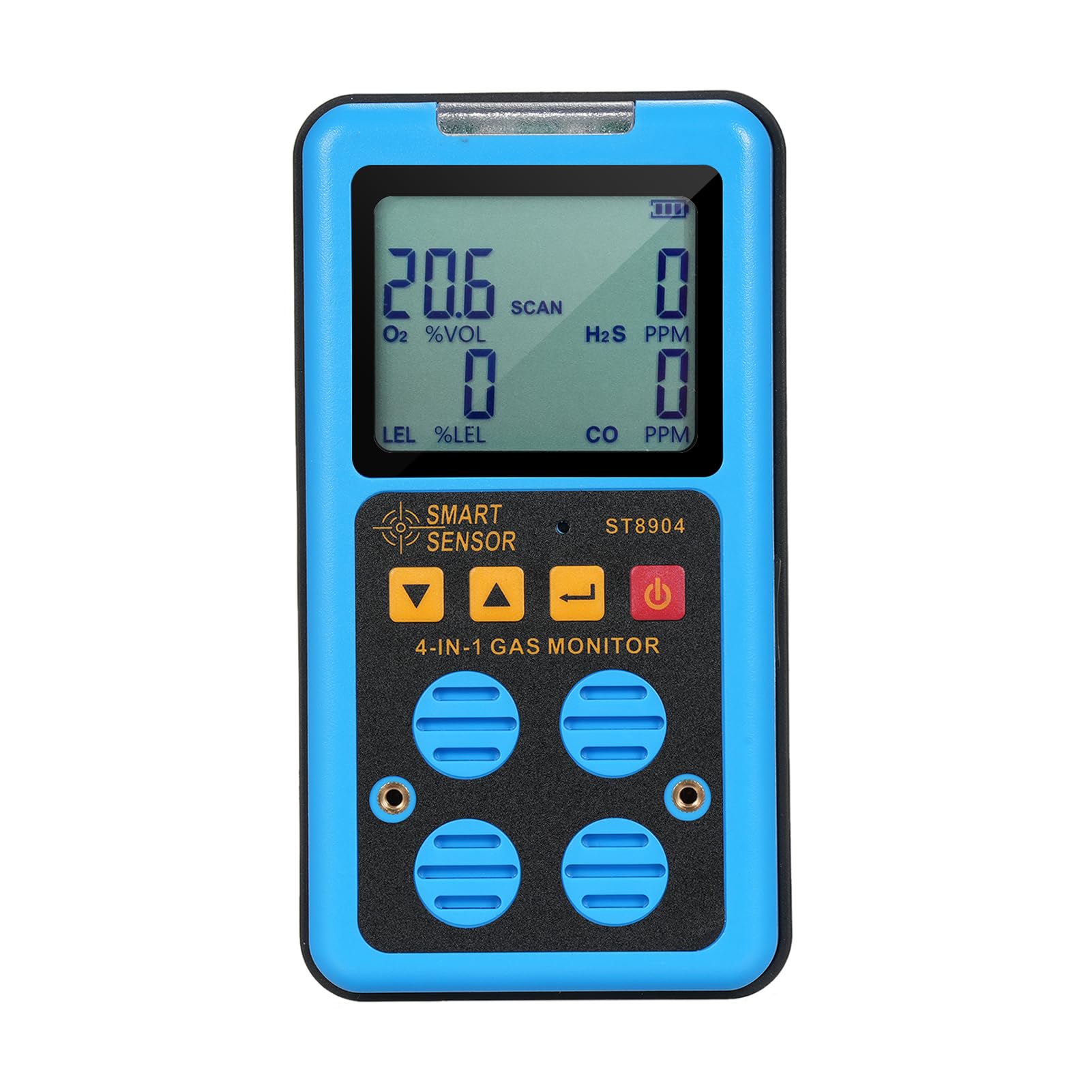 Sensor Inteligente 4 en 1 Monitor de Gas, Detector de Gas portátil Recargable, H₂S O₂ Co y Monitor de Gas Lel
