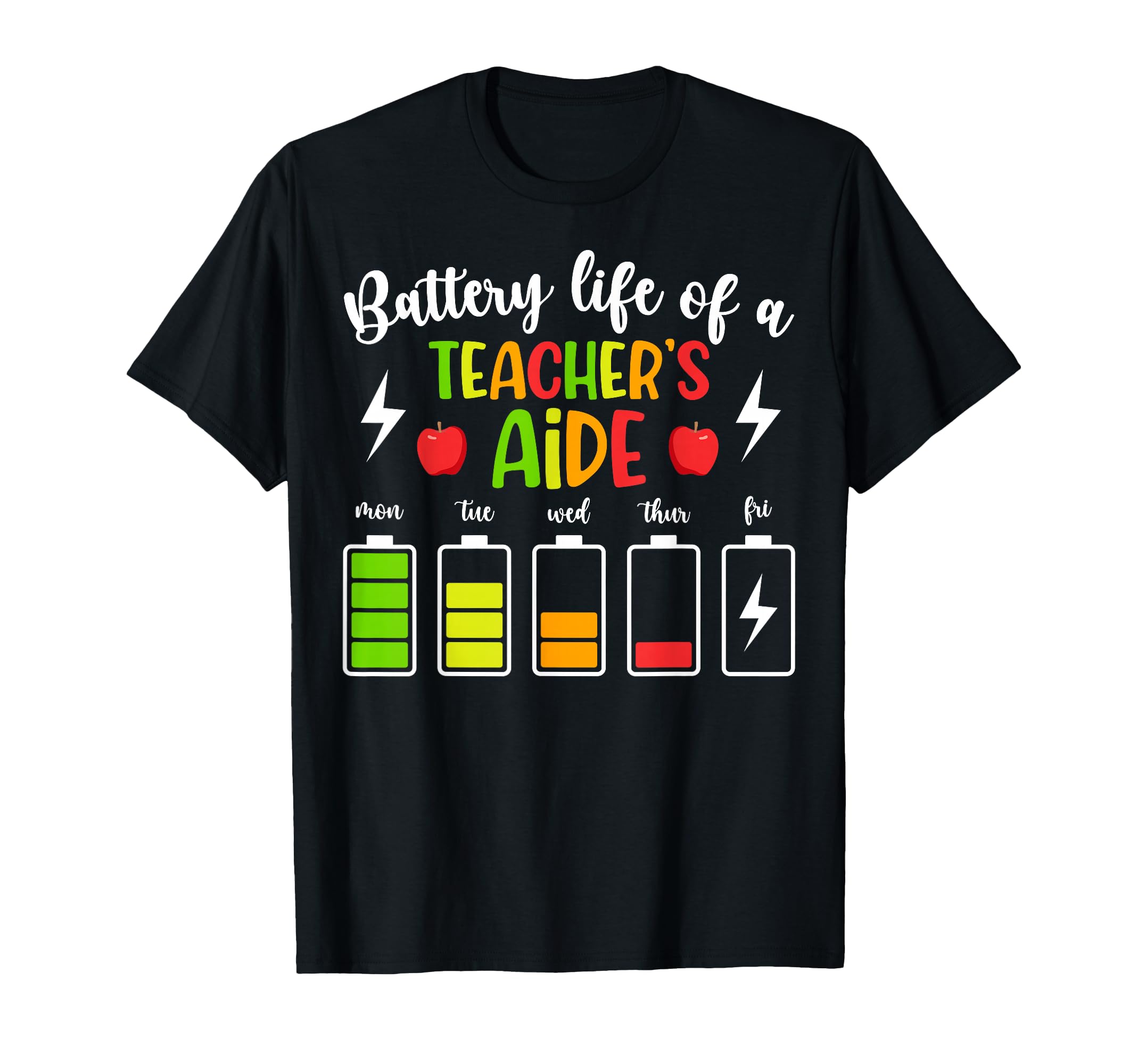 Battery Life of A Teacher's Aide Teaching Assistant T-Shirt