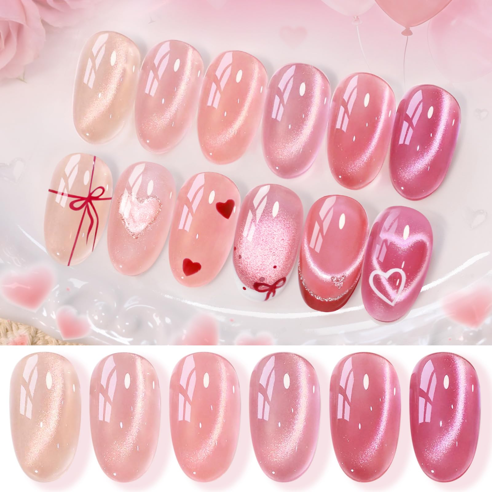 Amazon.co.jp: BORN PRETTY マグネティック ジェル 6 色セット。7ml