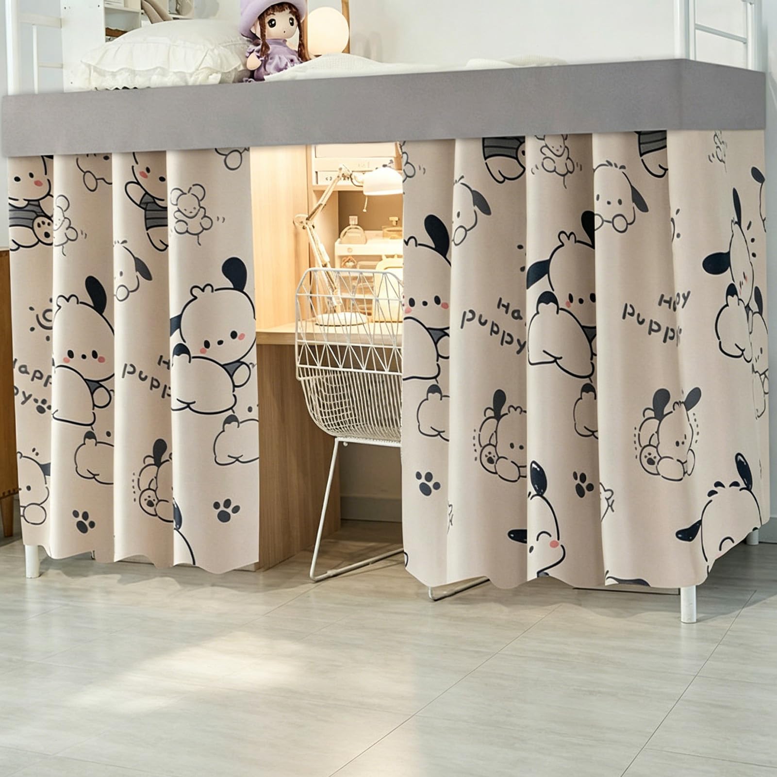 ZZYK Blackout Bottom Bunk Bed Curtains Thickened Dorm Loft Canopy