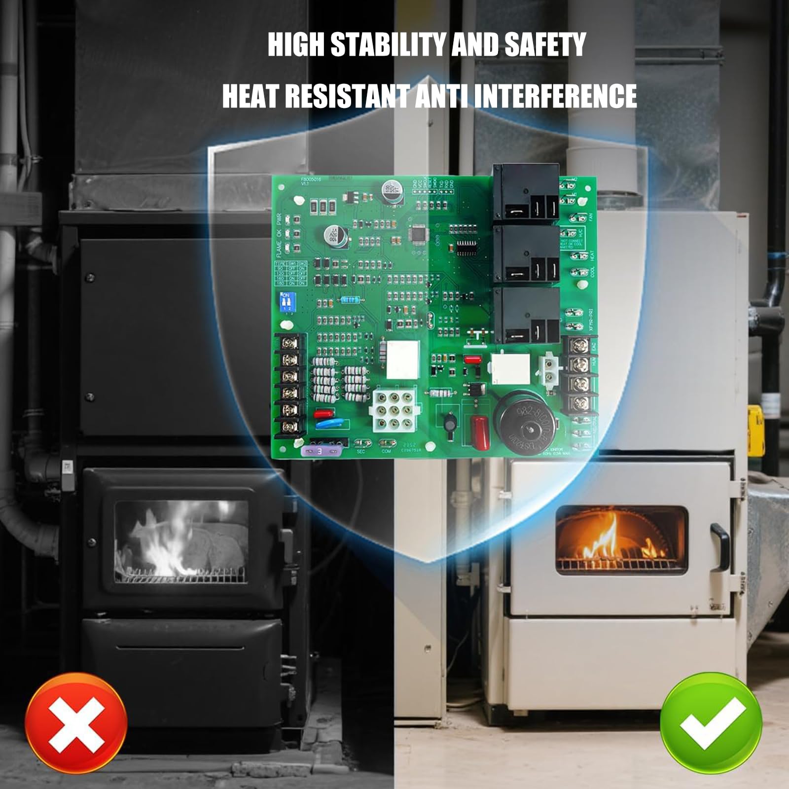 Placa de circuito avanzada para resultados óptimos del dispositivo de calefacción, pieza de repuesto rápida y segura, control de encendido permanente seguro PCB