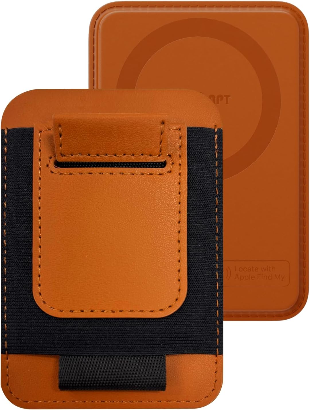 for MagSafe Wallet Works with Apple Find My, 5-Card RFID Holder with Pop-Up Strap, Strong Magnetic Wallet for iPhone 17/16/15/14/13/12 Pro Max Air Plus, Wireless Charging, Black Carbon Fiber