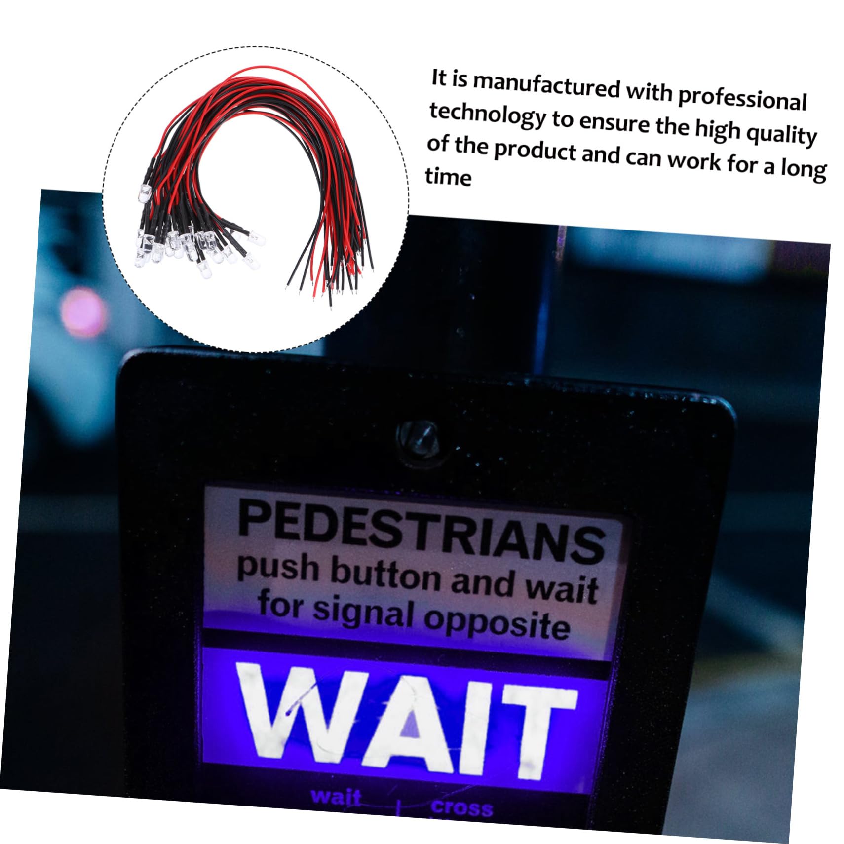 HOMOCONO 25pcs LED Pre- Wired Bulb Lamp Pre- Wired Light Experiment DIY Glitter Lamp Pre Wired Assorted Ar Flashlight Emitting Diode Pre-Wired Light Flashing Lights Flash Light Metal