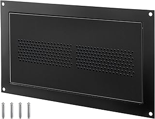 VEVOR Flood Vent, 8" Height x 16" Width Foundation Flood Vent, to Reduce Foundation Damage and Flood Risk, Black, Wall Mounted Flood Vent, for Crawl Spaces,Garages & Full Height Enclosures