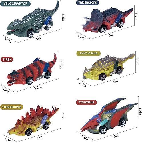 Miniatura 5 de WESPREX 4 juguetes de dinosaurio desmontables y 6 autos de dinosaurio para niños juego de juguetes de dinosaurio de construcción STEM con taladro