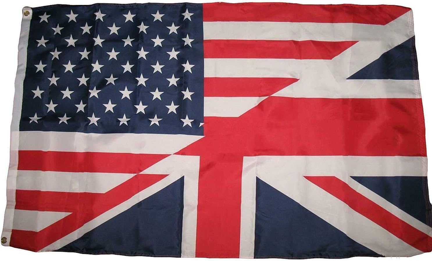Trade Winds 2x3 USA and UK Friendship English American Flag Polyester w/Grommets Premium Fade Resistant
