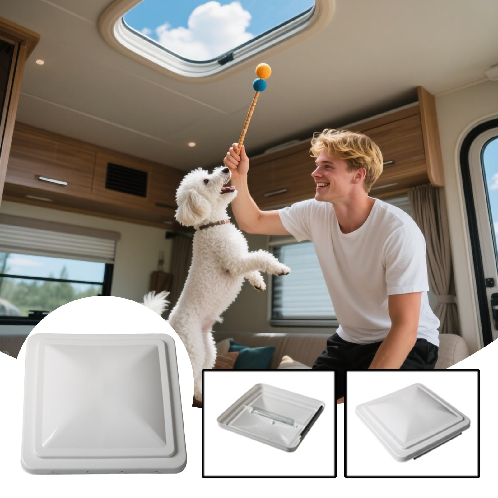 Genérico Reemplazo De Ventilación De Techo Para Autocaravana - Campana De Ventilación Para Furgoneta | Impermeable 35 cm para Furgoneta Casa Rodante Conversión Autocaravana Techo Camping
