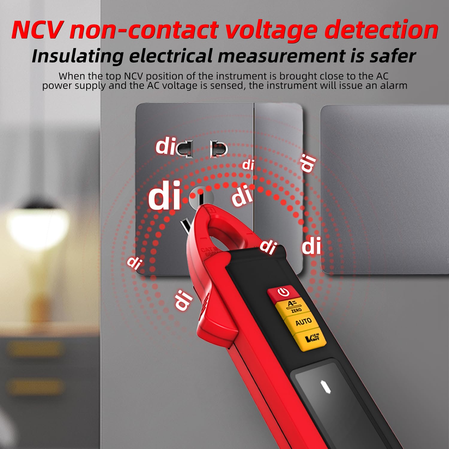 BSIDE UX1 - Pinza di corrente 1 mA DC AC, multimetro amperometro DC AC, amplificatore 6000 conteggi, voltmetro digitale, capacità temperatura, resistenza, tester di tensione