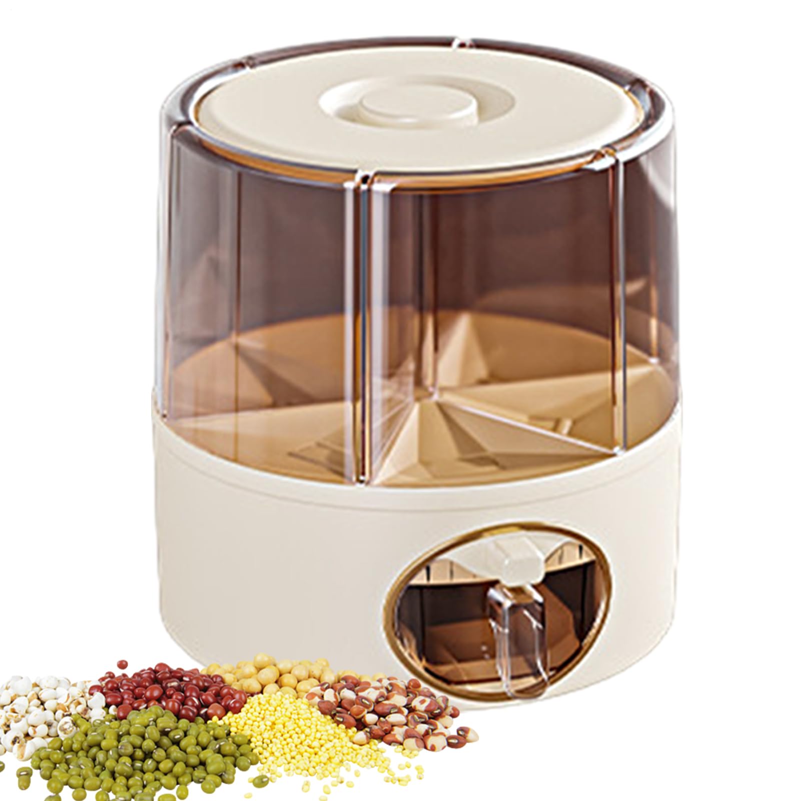 Cubo de arroz genérico para arroz - 6 ejercicios para alimentos secos | Contenedor de cocina con un | Organizador de cereales, legumbres, pasta, arroz y alimentos secos para doméstico
