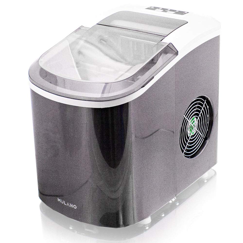 Eiswürfelmaschine Edelstahl Eiswürfelbereiter Eiswürfel Ice Maker Eis Maschine Icemaker (Grau)