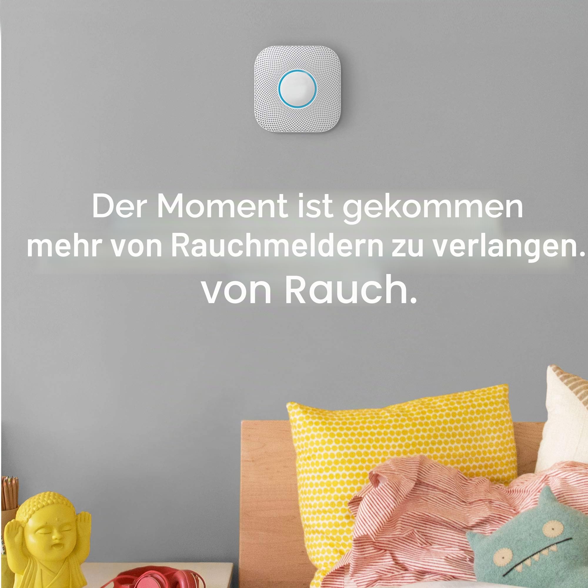 Google Nest Protect, weiß, der Rauchmelder, der alle neidisch Macht.