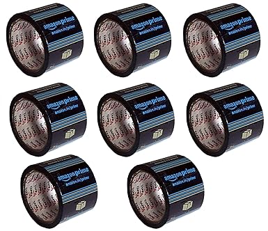 D-fix Amazon Branded prime Packaging Tape (Pack of-8) Length 65 Meters (3-inch,72 mm) 40 Micron