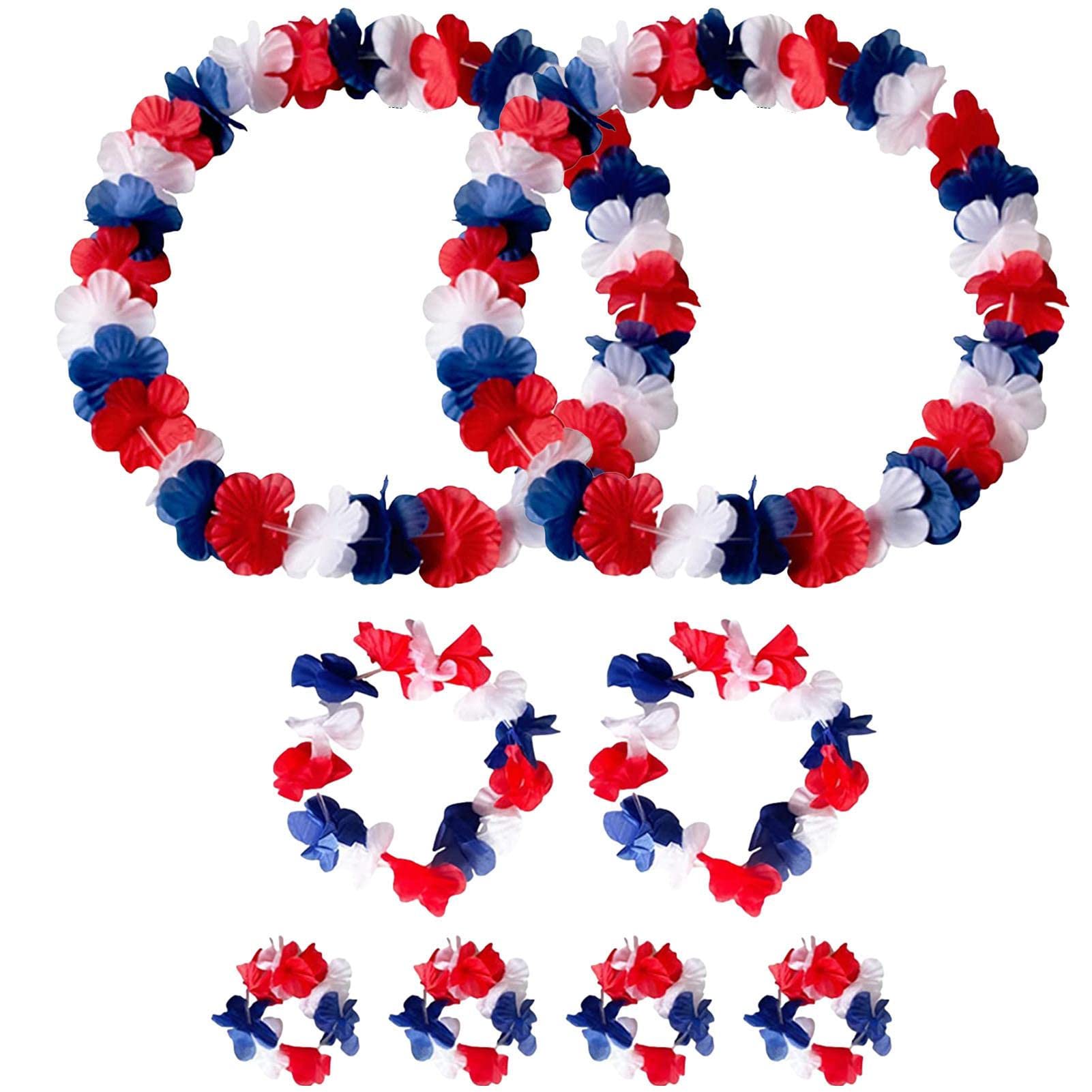 Ghirlanda Patriottica 1,5 M – Rosso, Bianco E Blu – Stelle Metallizzate – 4 Luglio, Memorial Day, Festa Dell'Indipendenza