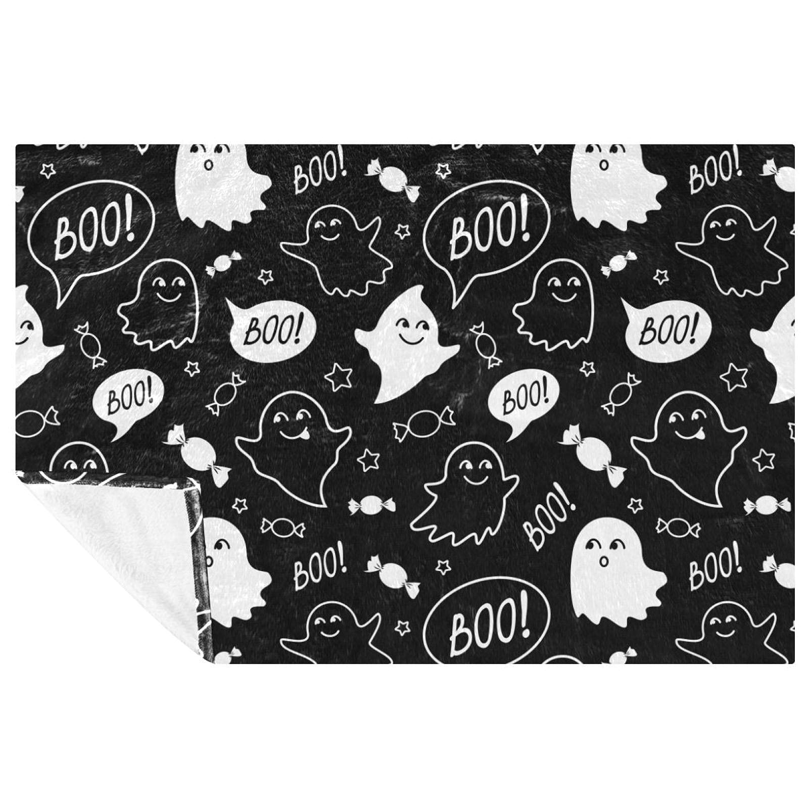 Couverture chaude Happy Halloween pour pique-nique et camping automnal