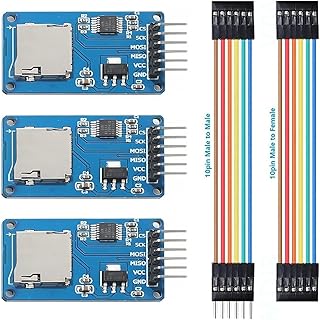 3pcs Micro SD TF Card Adater Reader Module 6Pin SPI Interface Driver Module with chip Level Conversion for Arduino UNO R3 MEGA 2560 Due