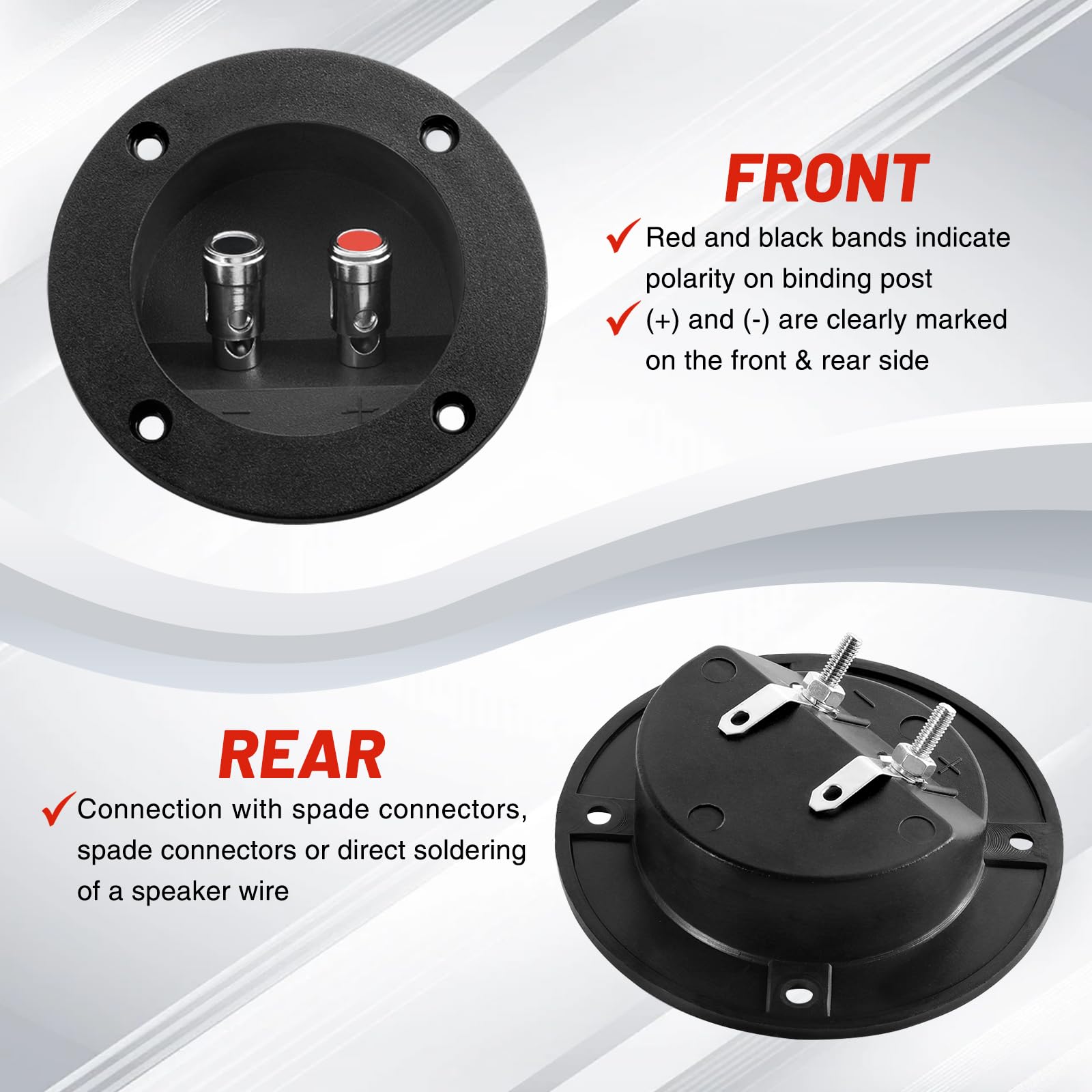 Spring Speaker Connector 4PCS 3.5" Speaker Terminal Cups - Spring ...