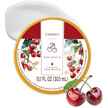 Cherry Body Butter for Women and Men, Cherry Lotion for Dry Skin 10.1FlOz