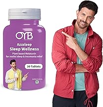 OYB Melatonin 10mg - Azzzleep Plant Based Sleep Supplement | Sleep Wellness Capsules for Relaxation and Restful Nights | Natural Sleep Cycle Gentle Formula - 30 servings
