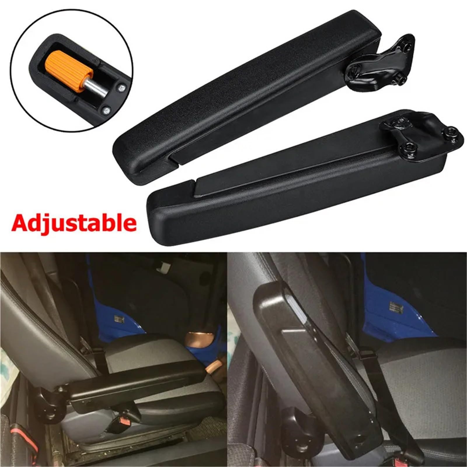 Bandeja de Silicona para Consola Apoyabrazos Ajustable Para Asiento De Coche RV, Soporte De Mano Para Lado Izquierdo/derecho Para Caravana, Autocaravana, Barco,Camión, Accesorios Para Coche(Right)