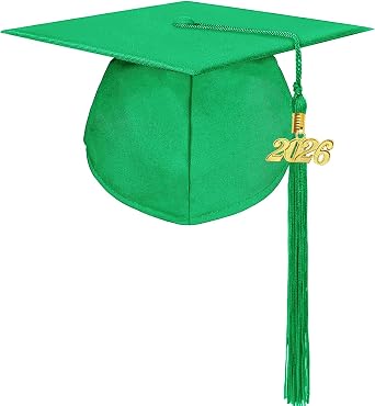 MyGradDay Unisex Adult Matte Graduation Cap with 2026 Tassel Year Charm for High School & Bachelor