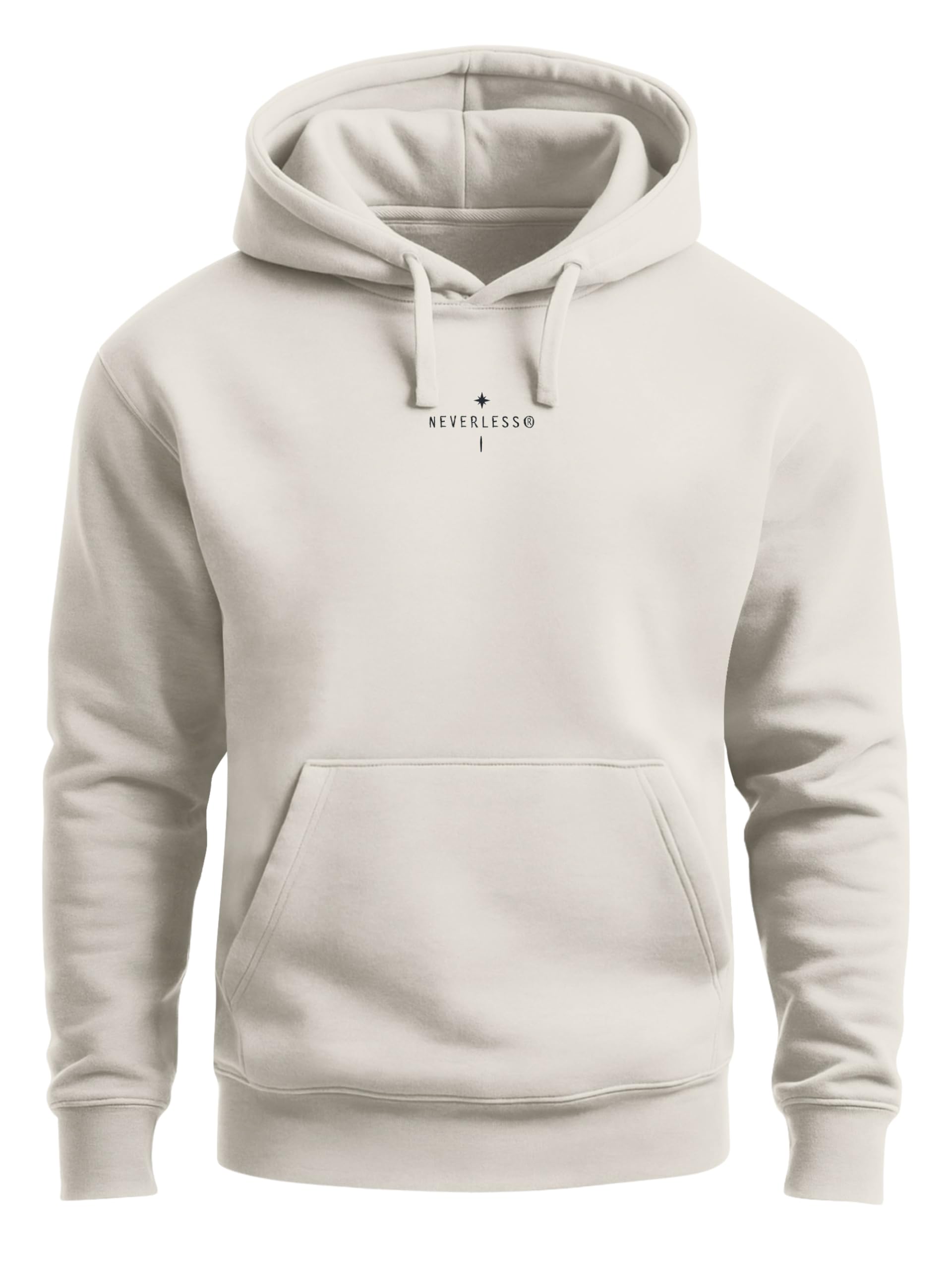 Neverless® Herren Hoodie Backprint Nature Symbole | Kompass | Berge | Baum Outdoor Männer Fashion Streetstyle