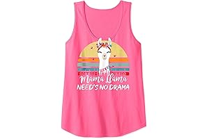 Funny Mama-Llama Needs No Drama Mom Mothers Day Gift Women Tank Top